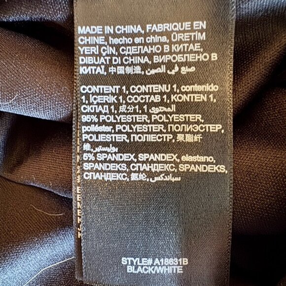 NWT Bebe Black w White Lace Formal Maxi Gown Mesh Cutouts Train - Picture 15 of 15